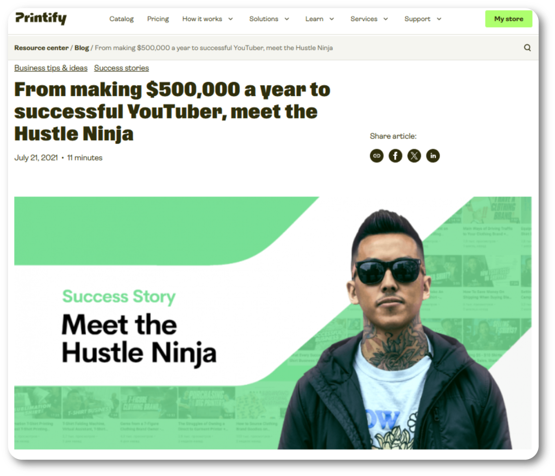 Printify $500K success story